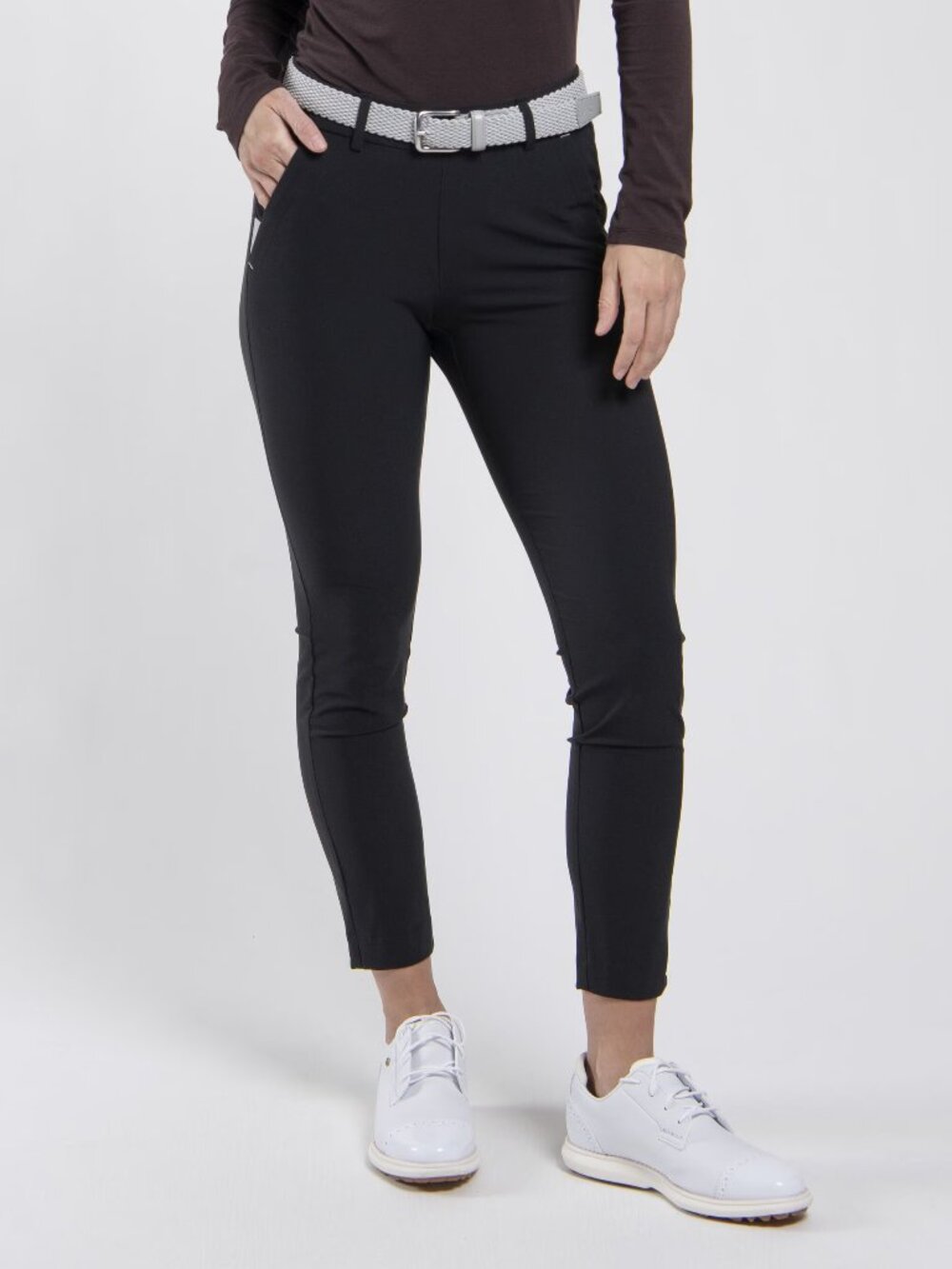 NEW! KJUS ICE LIGHT 7/8 TREGGING SLIM GOLF PANTS ANKLE CROP STRETCH sz 32/2XS